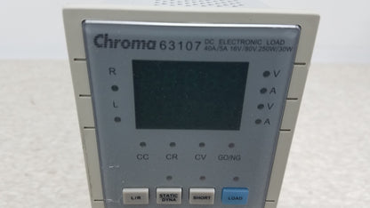 Chroma 63107 DC Electronic Load Module S/N 631070001731