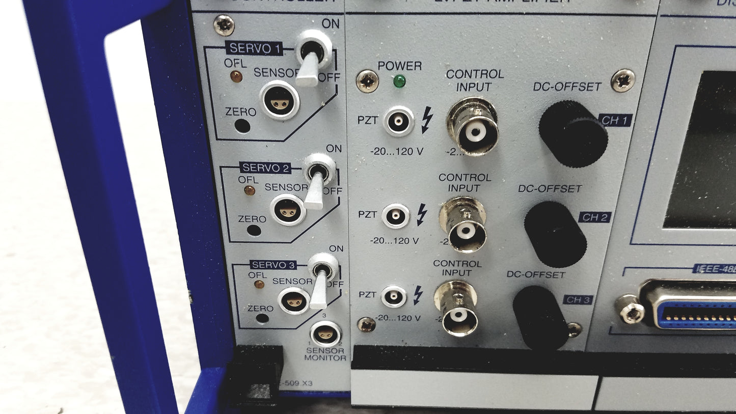 Physik Instrumente E-501 3 Channel Servo Controller LVPZT Amplifier System With Digital Operation Module