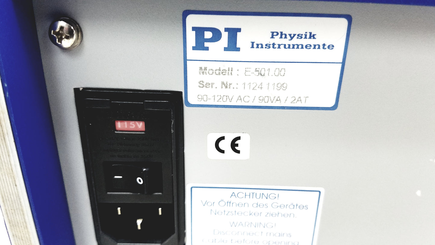 Physik Instrumente E-501 3 Channel Servo Controller LVPZT Amplifier System With Digital Operation Module