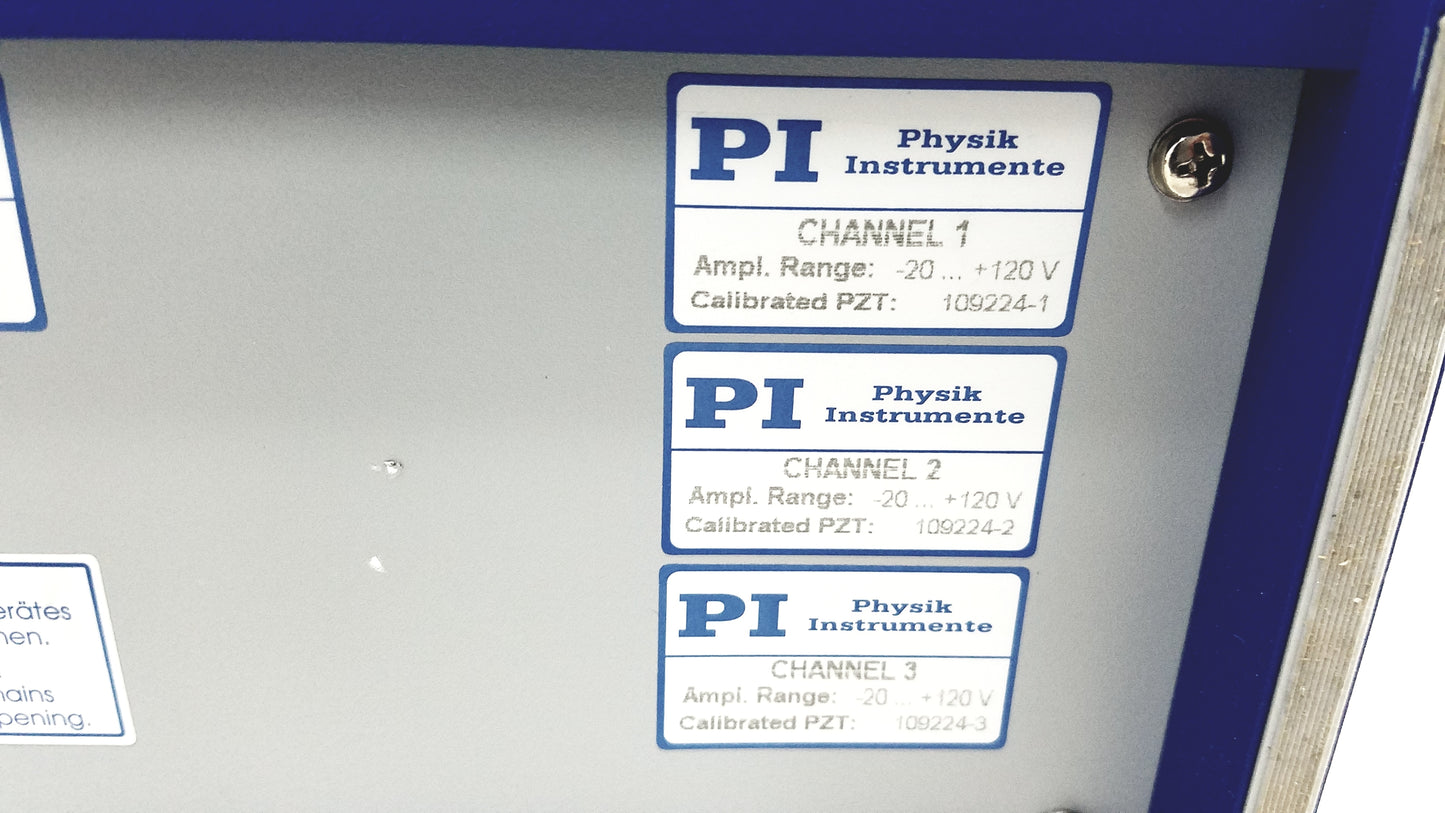 Physik Instrumente E-501 3 Channel Servo Controller LVPZT Amplifier System With Digital Operation Module