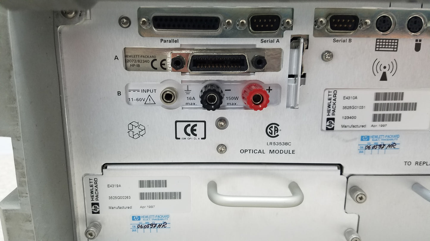 Hewlett Packard 8147 Optical Time Domain Reflectometer With Accessories & Case