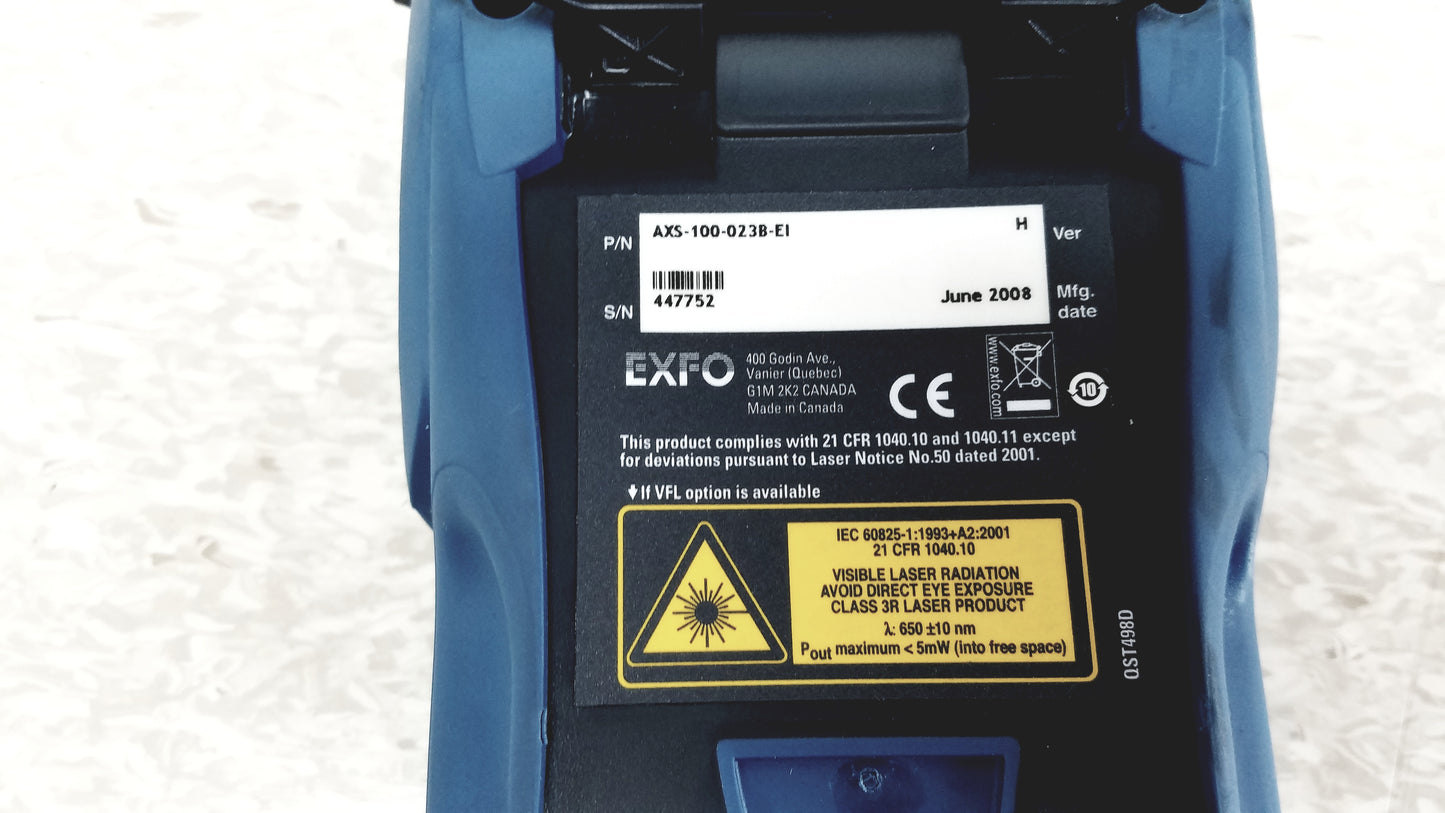 EXFO AXS-100 Access ( OTDR ) Optical Time Domain Reflectometer P/N AXS-100-023B-EI