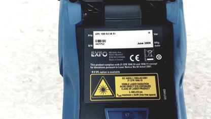 EXFO AXS-100 Access ( OTDR ) Optical Time Domain Reflectometer P/N AXS-100-023B-EI