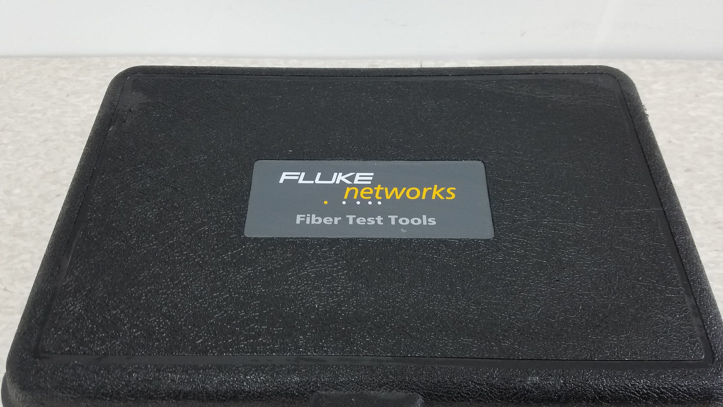 Fluke Networks FOS 850/1300 Fiber Optic Source With Cables & Case