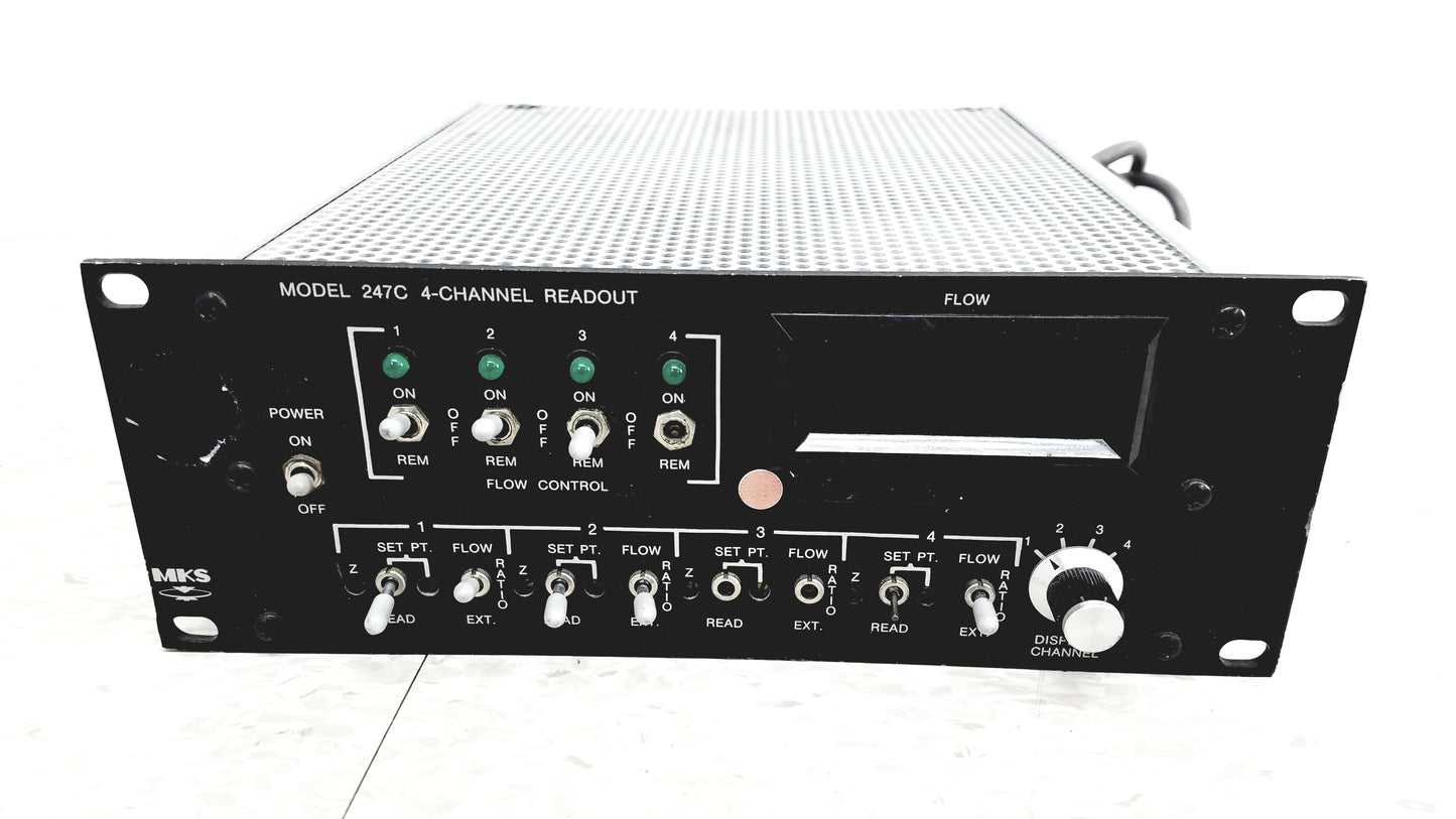 MKS Instruments 247C 4-Channel Readout Mass Flow Controller Power Supply