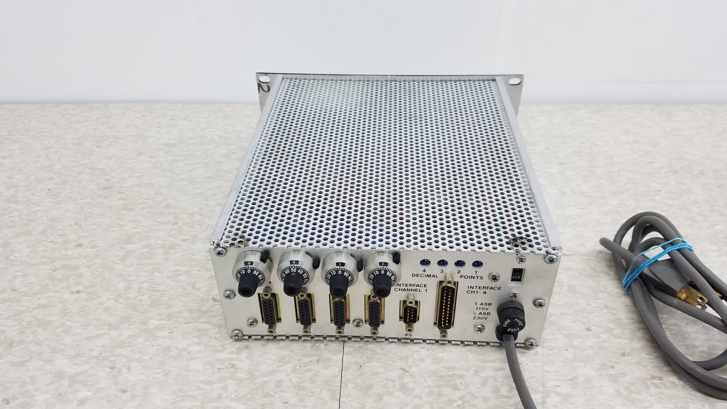 MKS Instruments 247C 4-Channel Readout Mass Flow Controller Power Supply