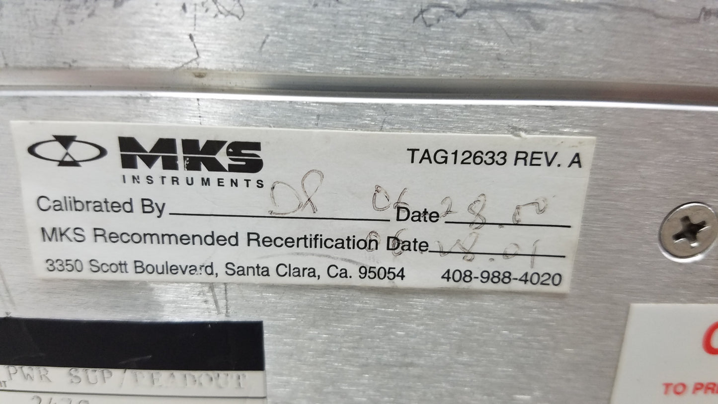 MKS Instruments 247C 4-Channel Readout Mass Flow Controller Power Supply