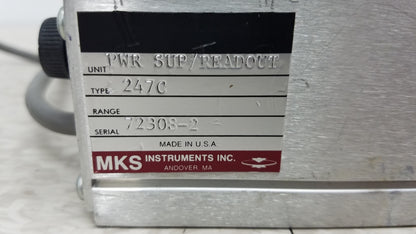 MKS Instruments 247C 4-Channel Readout Mass Flow Controller Power Supply