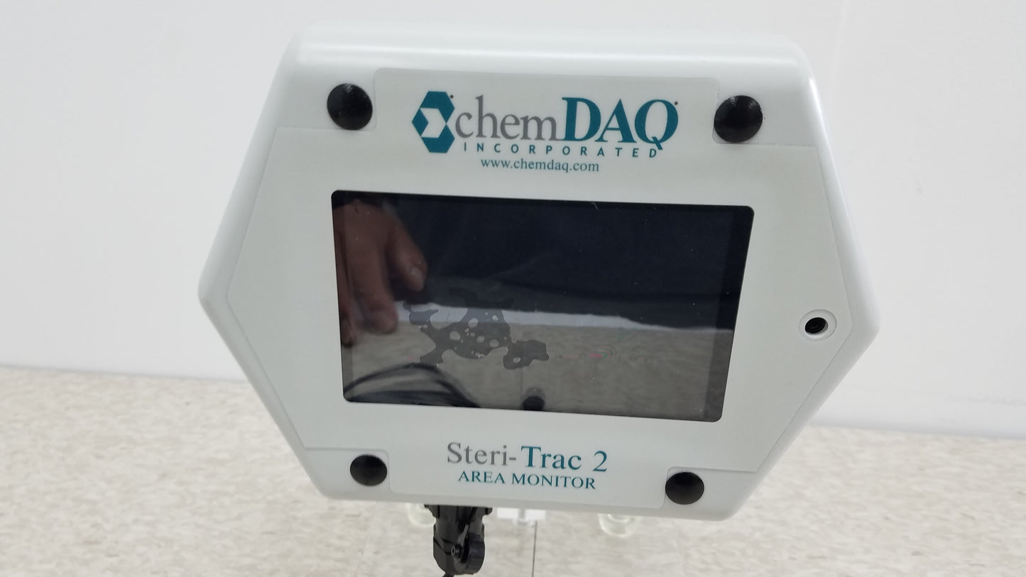 ChemDAQ Steri-Trac 2 Peracetic Acid Monitor With Acrylic Stand & Cable S/N AM-200930-04