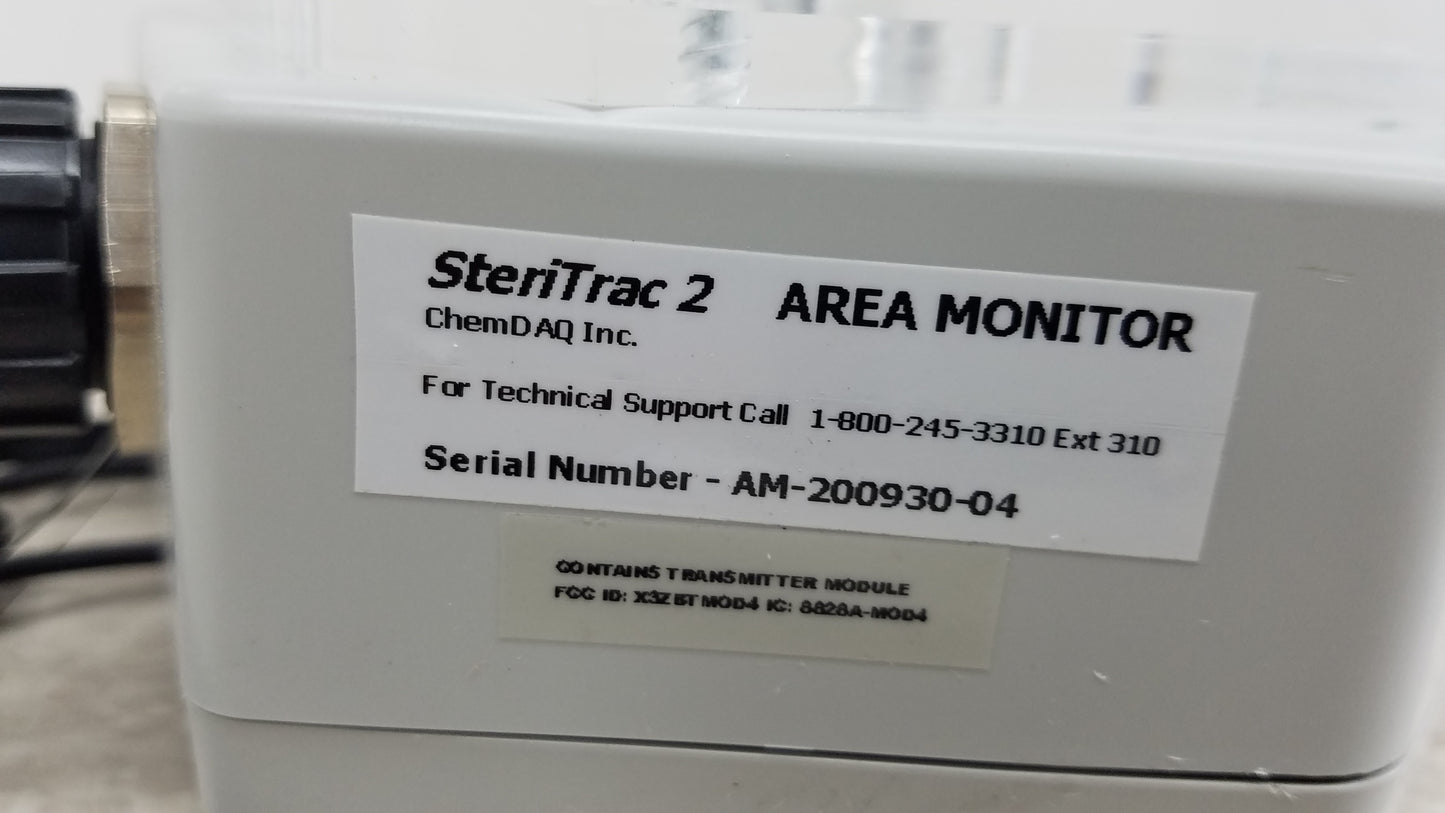 ChemDAQ Steri-Trac 2 Peracetic Acid Monitor With Acrylic Stand & Cable S/N AM-200930-04