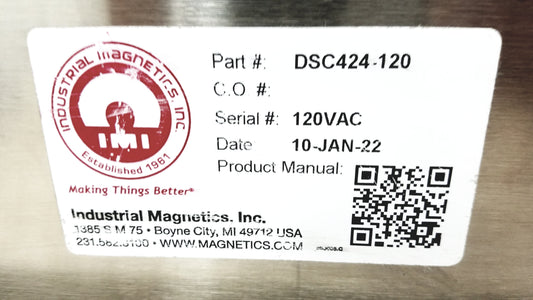 Industrial Magnetics IMI DSC424-120 Demagnetizer