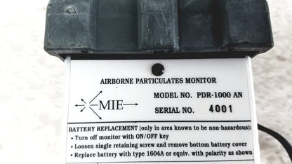 MIE Personal Data Ram PDR-1000 AN Aerosol Monitor With Accessories and Bag