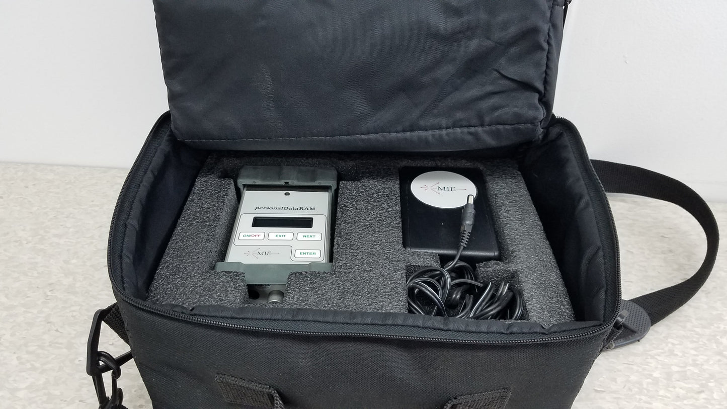 MIE Personal Data Ram PDR-1000 AN Aerosol Monitor With Accessories and Bag