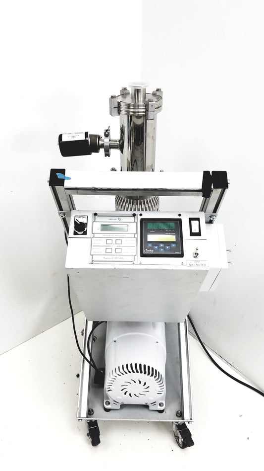 Varian Turbo-V 301-AG Navigator Vacuum Pump System With Agilent IDP-7 Dry Scroll Pump & Cart