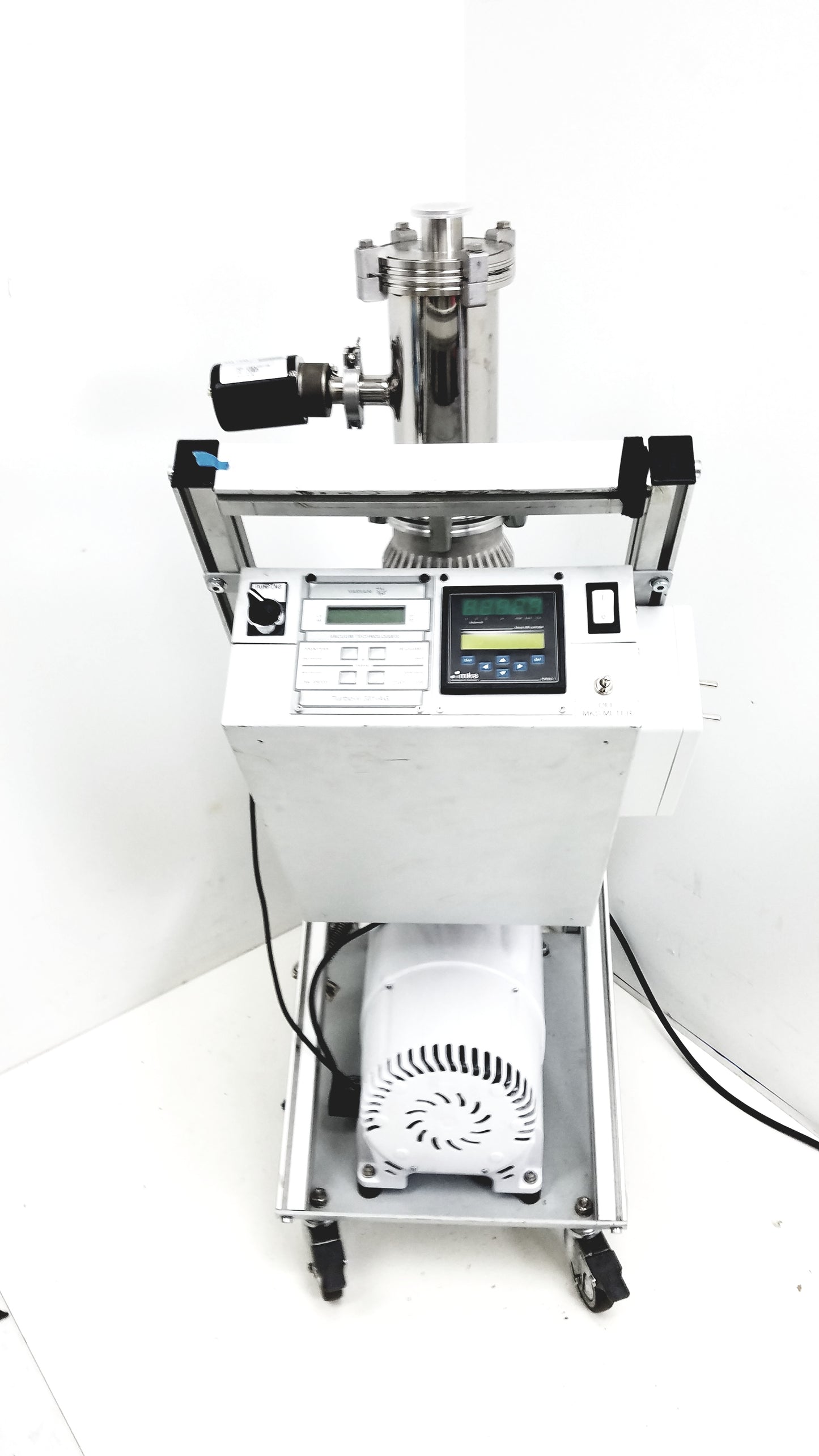 Varian Turbo-V 301-AG Navigator Vacuum Pump System With Agilent IDP-7 Dry Scroll Pump & Cart