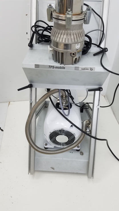 Varian Turbo-V 301-AG Navigator Vacuum Pump System With Agilent IDP-7 Dry Scroll Pump & Cart