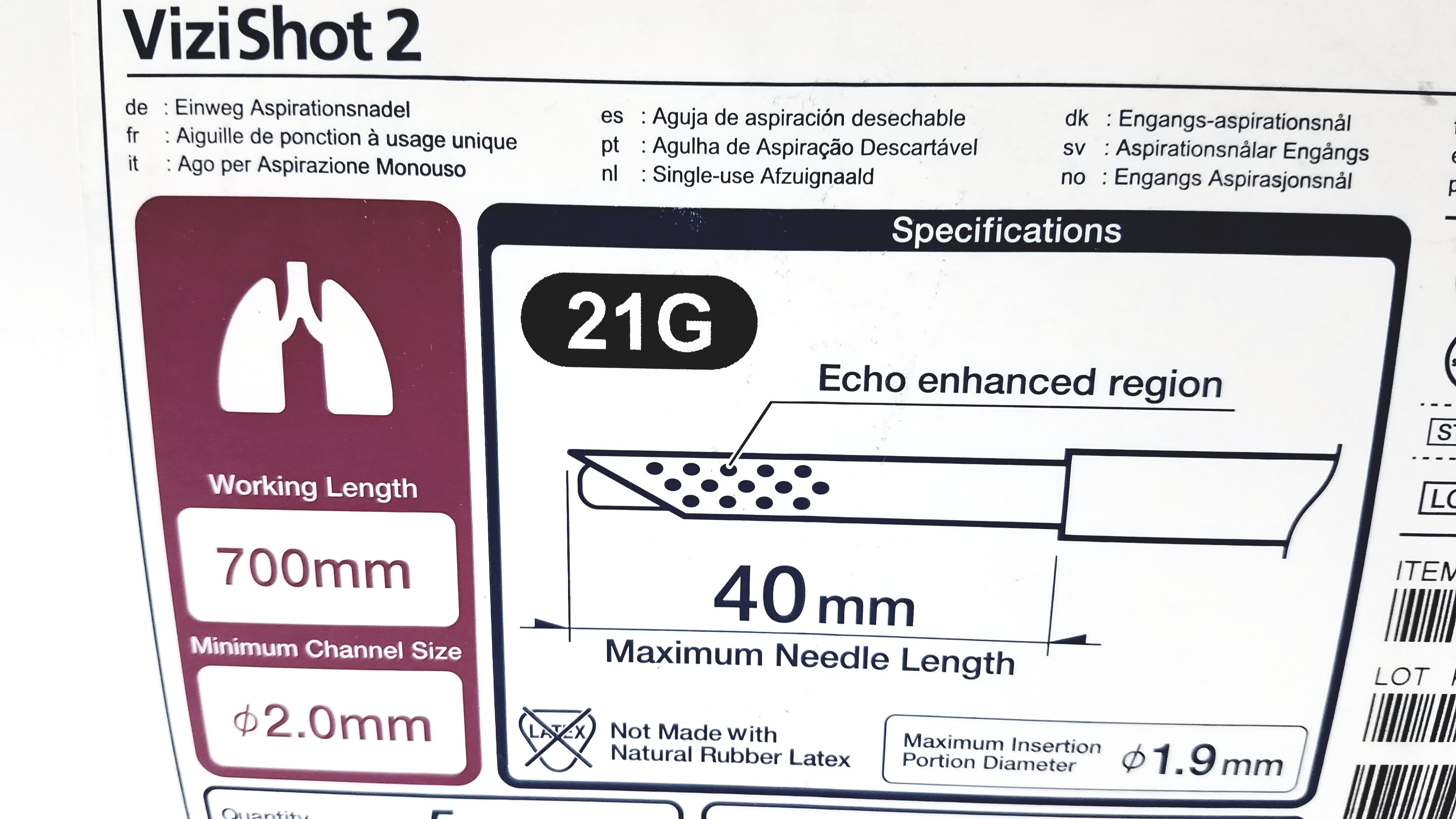 Load image into Gallery viewer, Olympus Single Use Aspiration Needle NA-U401SX