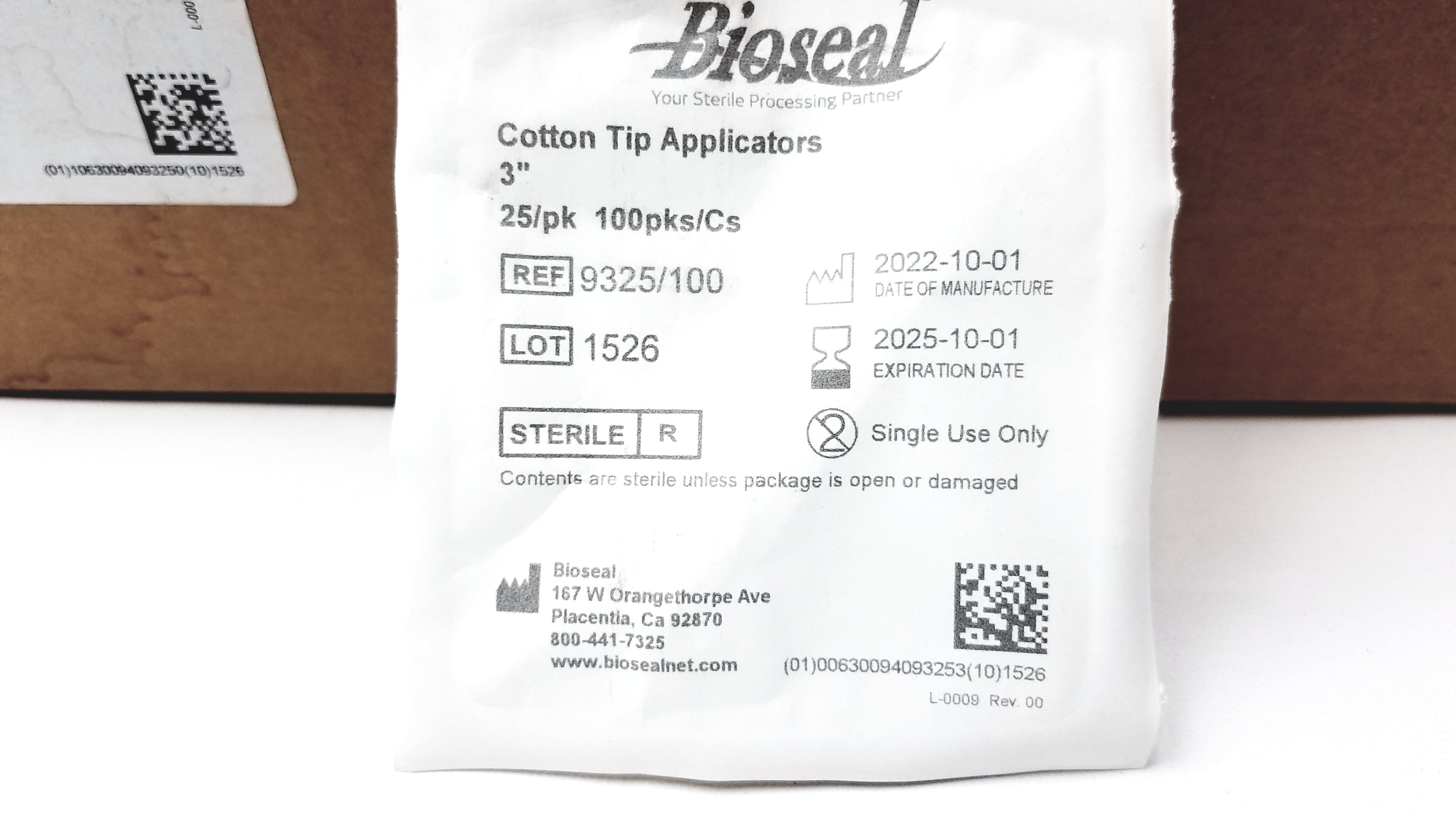 Load image into Gallery viewer, Bioseal Cotton Tip Applicators 9325/100