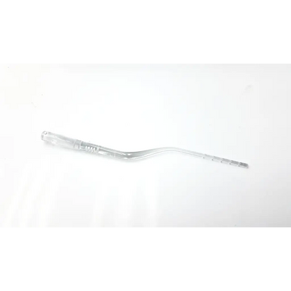 Clear plastic syringe with curved barrel and visible plunger for tool lighted placement in audiologists bx 7