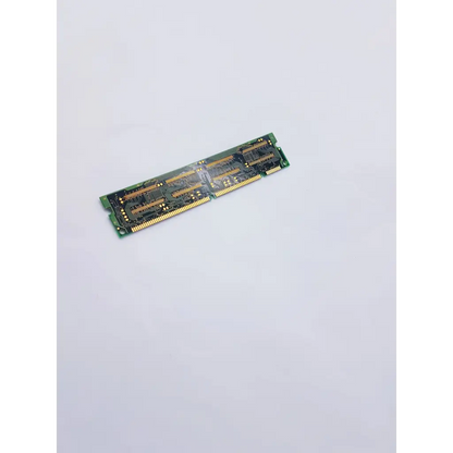 Green 32mb sd-ram cl2 siemens memory module with gold contacts and black printed circuit traces for nibp assembly board