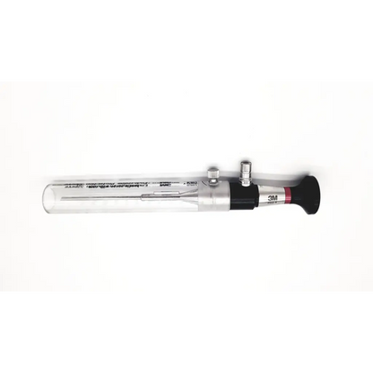 Silver and black 3m 81022 n carpal tunnel athroscope with transparent body metallic joints and textured grip