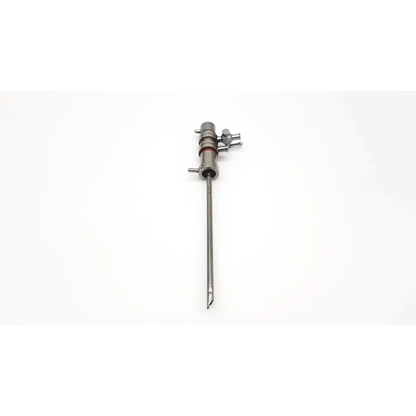 Silver 3m 83272 pressure inflow cannula with long slender shaft and rotating stopcocks handle mechanism