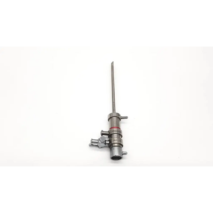 Silver 3m 83272 pressure inflow cannula with long slender shaft and multiple valve controls for precise pressure inflow