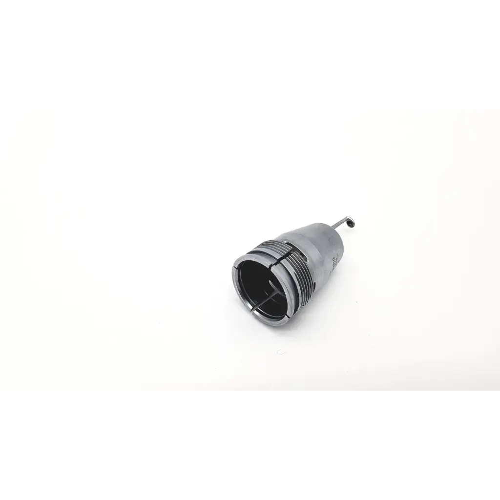 Gray metal chuck with threaded exterior and small hook on top for 3m c202 surgical dura guard