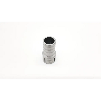 Silver metallic 3m c255 orthopedic surgical guard adapter with cylindrical shape and ridged texture