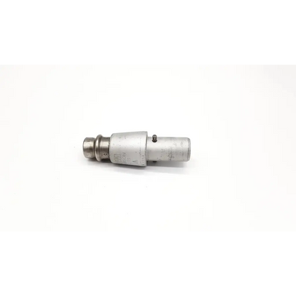 Silver metallic hudson l113 surgical xlr audio connector with threaded male end and engraved markings on cylindrical body
