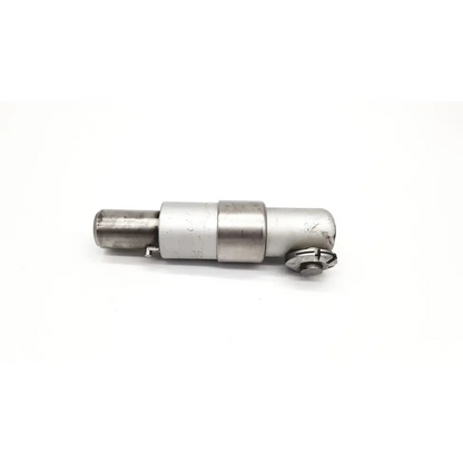 Silver metallic cylindrical l320a oscillating saw maxi attachment with threaded end and knurled adjustment knob