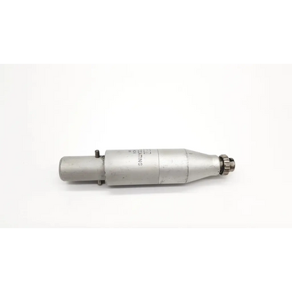 Silver metallic cylindrical l140a reciprocating saw da26-10 with threaded end cap and engraved text