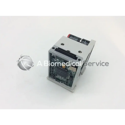 Silver metallic 600-06008-02 general scannin inc hot dot recorder module housing with visible circuit board and batteries