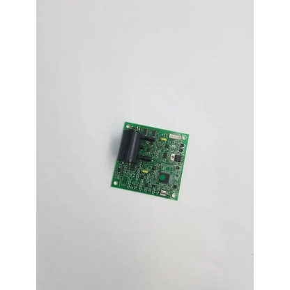 Green rectangular rev c control board bbca2-12 with black cylindrical component and various electronic parts