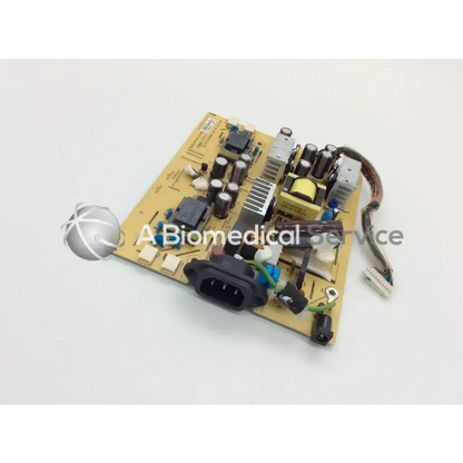 Yellow printed circuit board with capacitors and power connector in 6832165100p01 dell power supply board