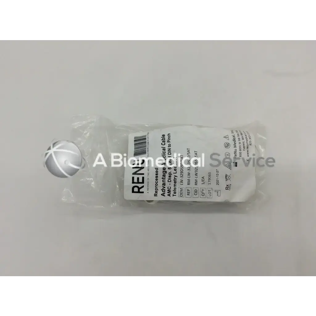 Load image into Gallery viewer, A Biomedical Service Advantage Medical Cable  Disp 5 Lead DIN to  Pinch Telemetry Leadset RM-LW-329DS50/5AT 65.00