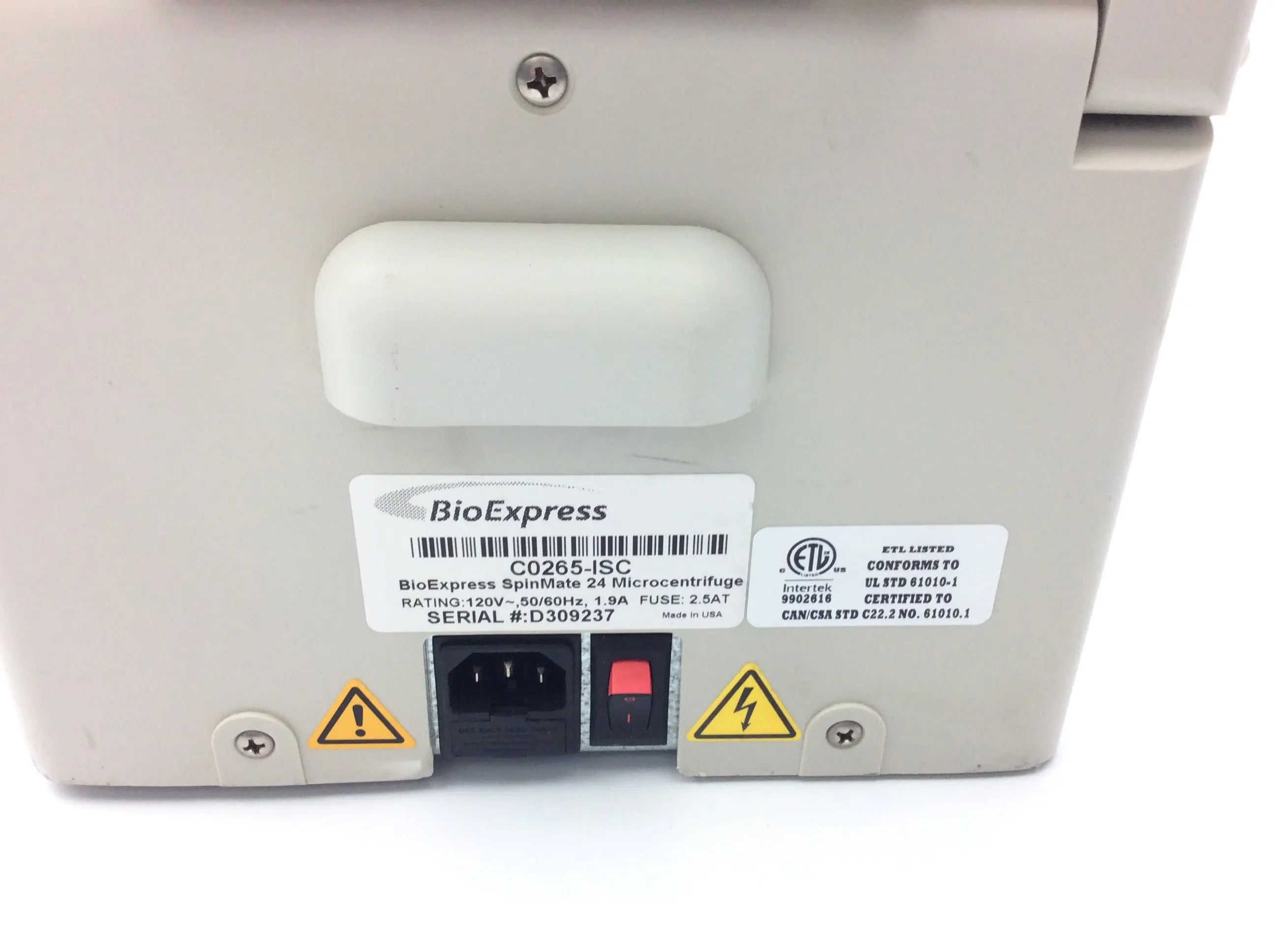 BioExpress SpinMate 24 Microcentrifuge C0265ISC A Biomedical Service