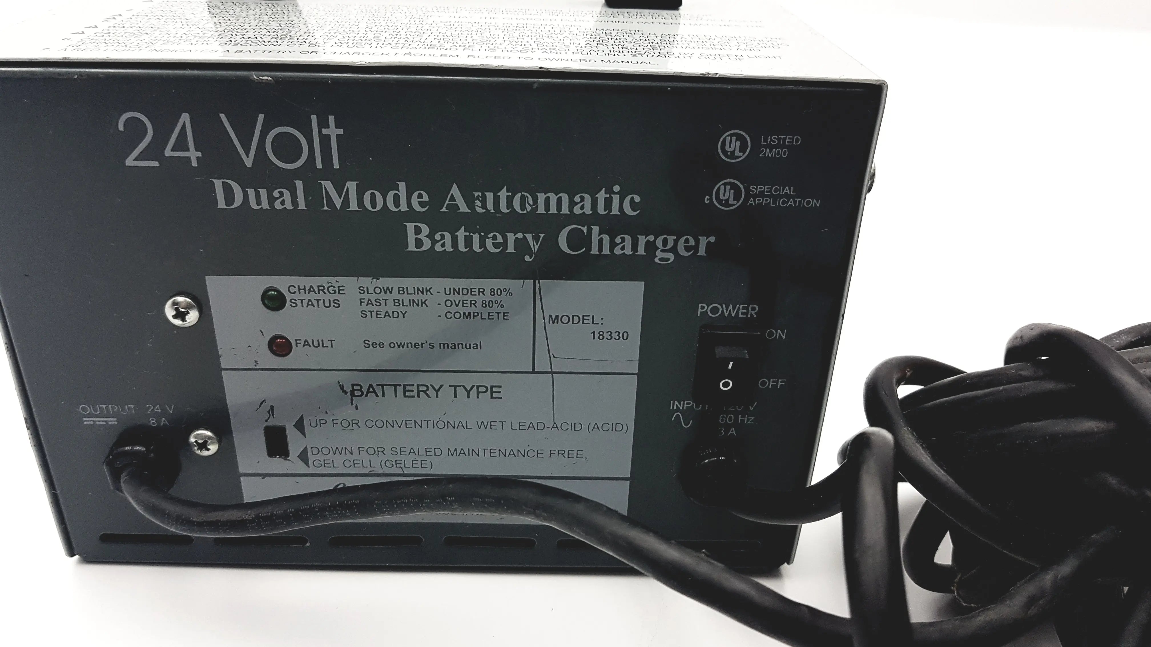 Load image into Gallery viewer, A Biomedical Service Lester Electronics 24 Volt Dual Mode Automatic Battery Charger 18330 105.00