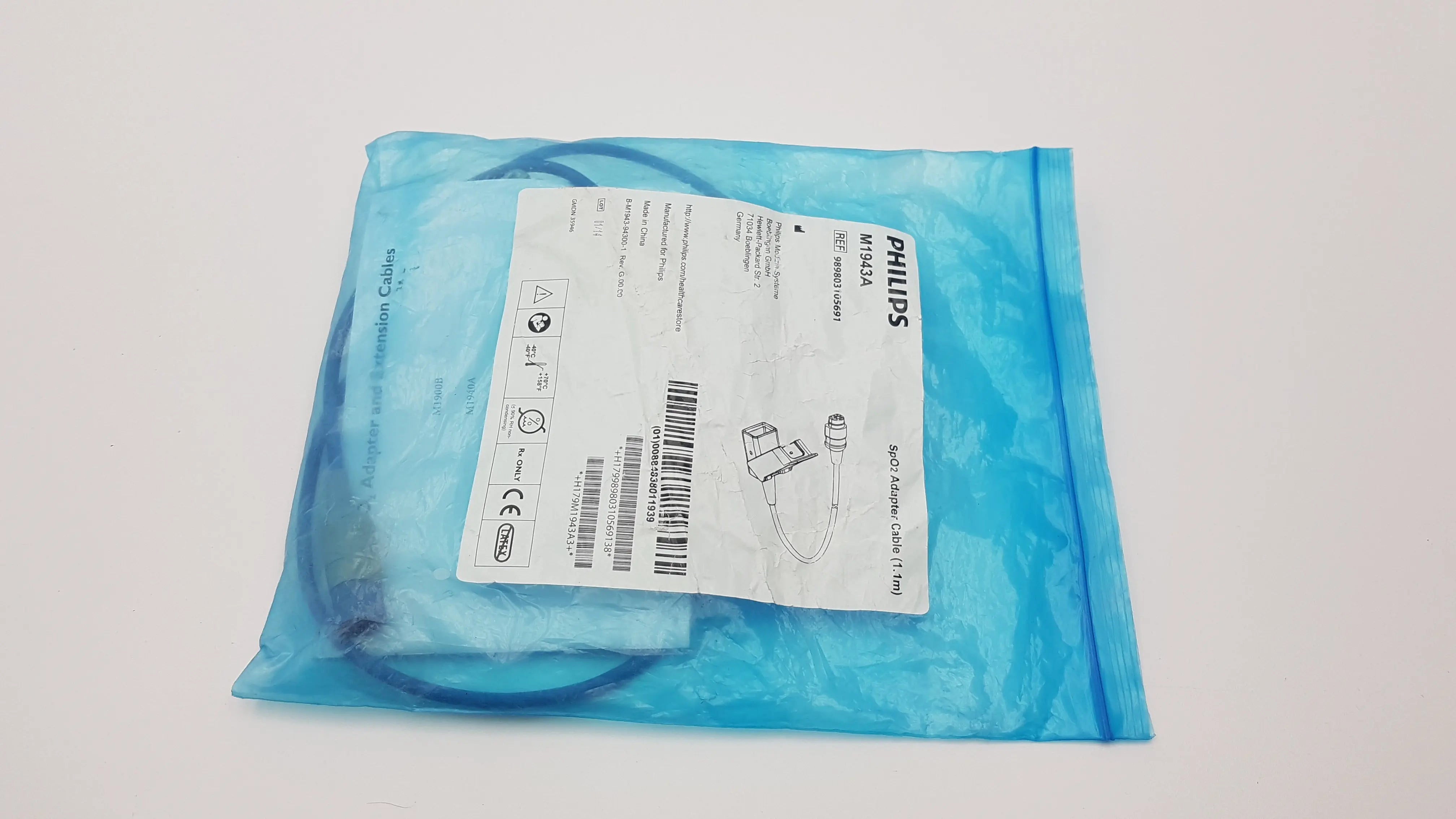 Load image into Gallery viewer, A Biomedical Service Philips REF 989803105691 M1943A Sp02, Adapter Cable (1.1m) 160.00