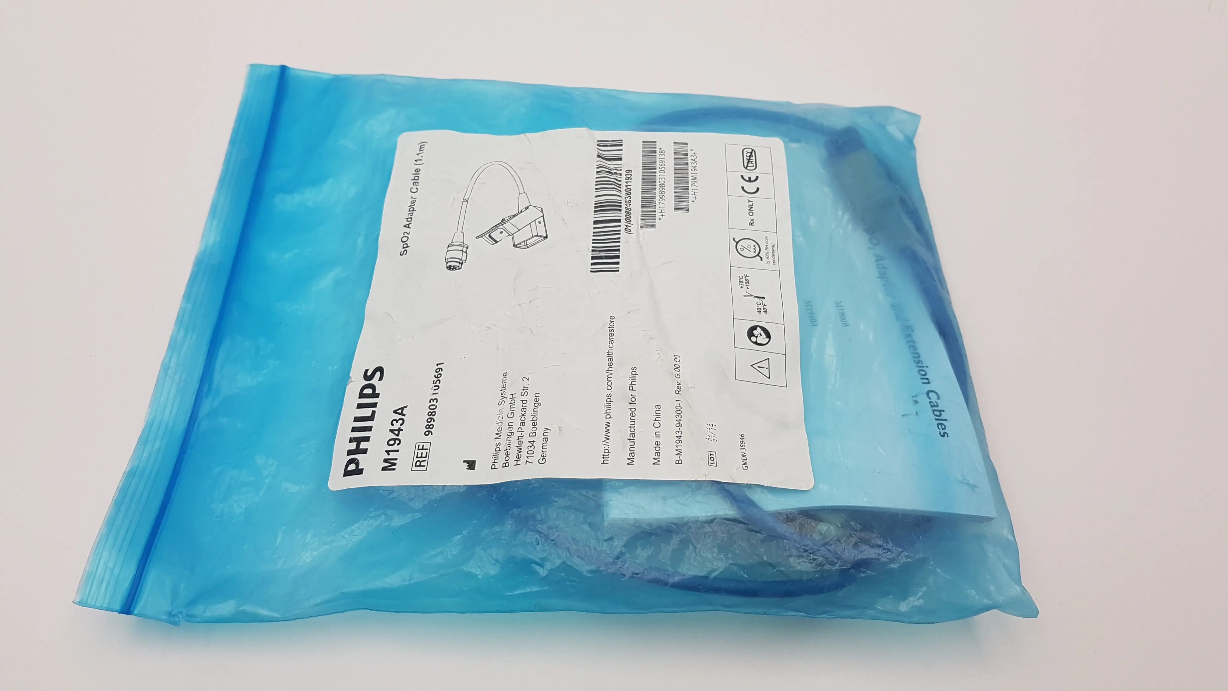 Load image into Gallery viewer, A Biomedical Service Philips REF 989803105691 M1943A Sp02, Adapter Cable (1.1m) 160.00