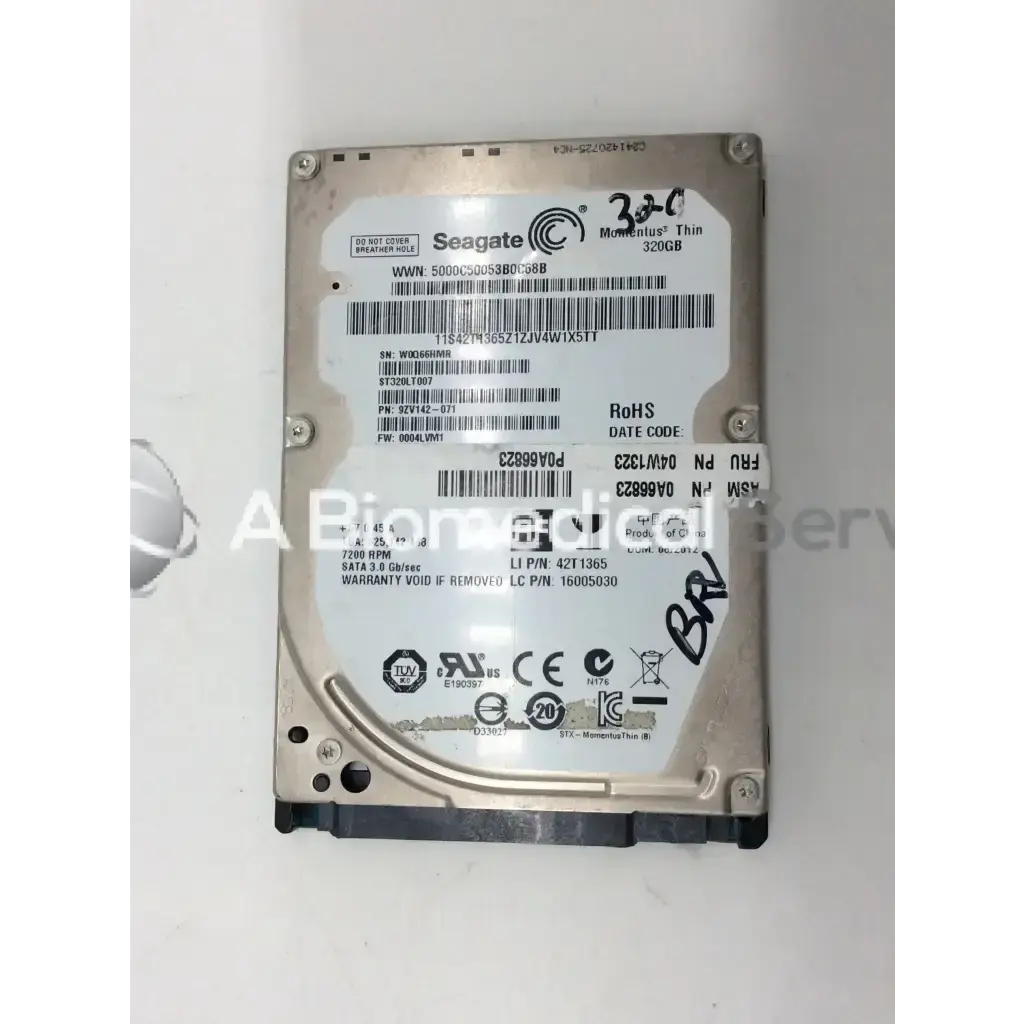 Load image into Gallery viewer, A Biomedical Service Seagate Momentus Thin 9ZV142-071 320GB Hard Drive 38.00