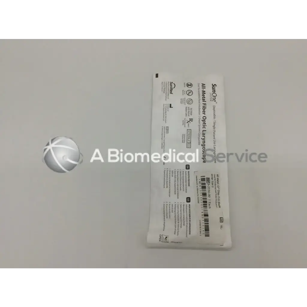 Load image into Gallery viewer, A Biomedical Service SunMed 5-5336-02 All Metal Fiber Optic Laryngoscope 10.00