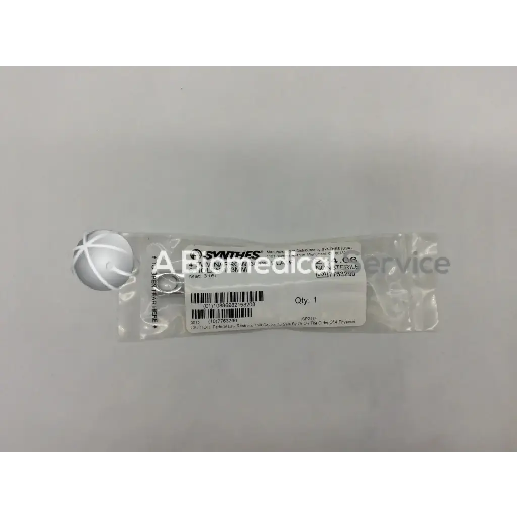 Load image into Gallery viewer, A Biomedical Service Synthes 224.06 4.5mm Narrow DCP Plate 6 Holes/ 103mm 55.00