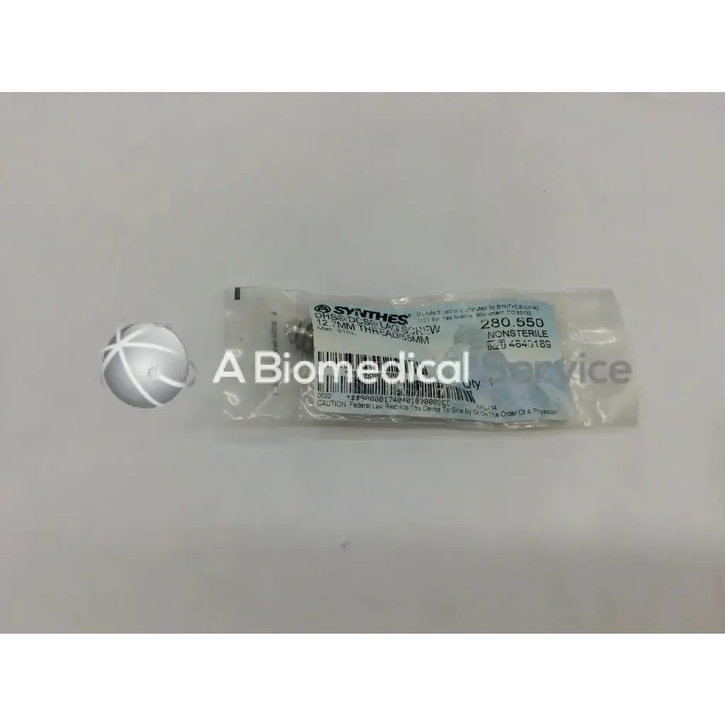 Load image into Gallery viewer, A Biomedical Service Synthes 280.550  DHS/DCS Lag Screw 12.7mm Thread 55mm 90.00