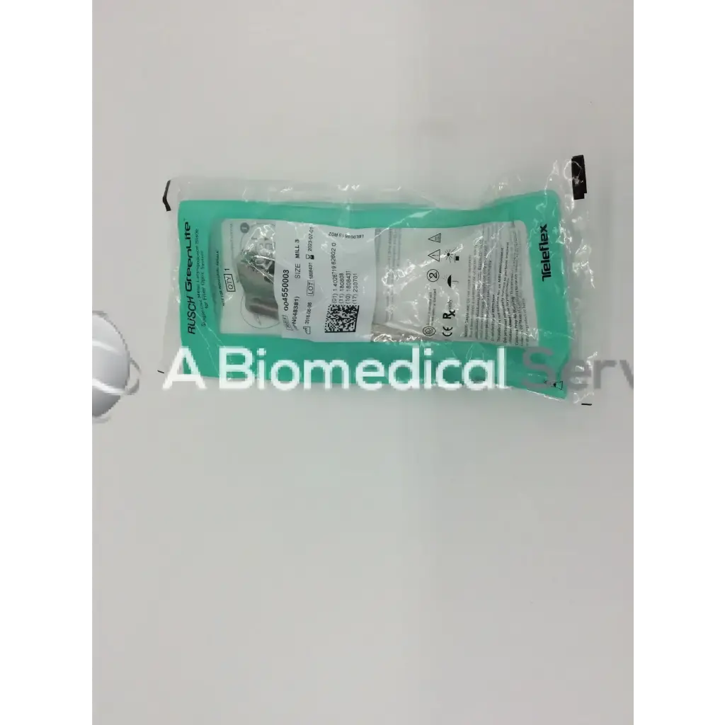 Load image into Gallery viewer, A Biomedical Service Teleflex  Rusch Green Lite Mill 3 Metal Laryngoscope Blade for Fiber Optic System 004550003 10.00