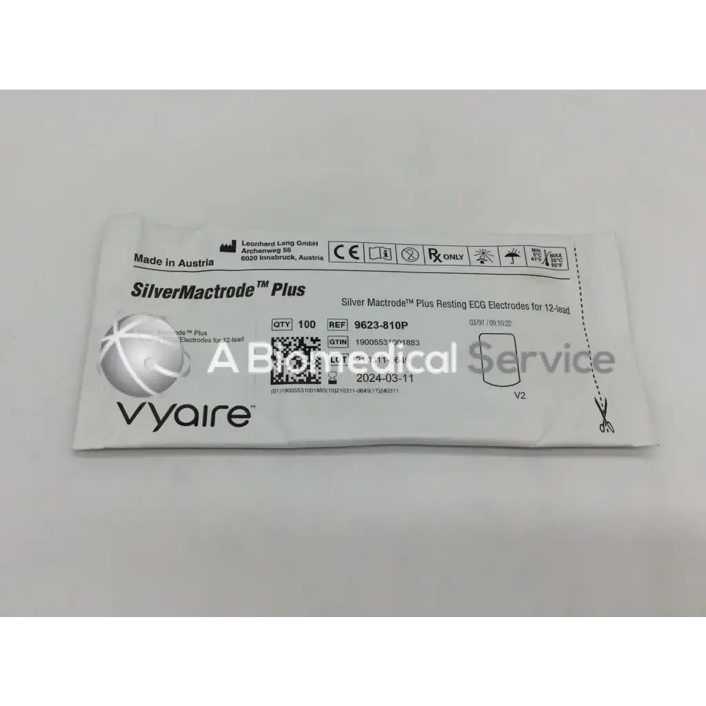 Load image into Gallery viewer, A Biomedical Service Vyaire 9623-810P Silver Mactrode Plus resting ECG Electrodes for 12- lead 40.00
