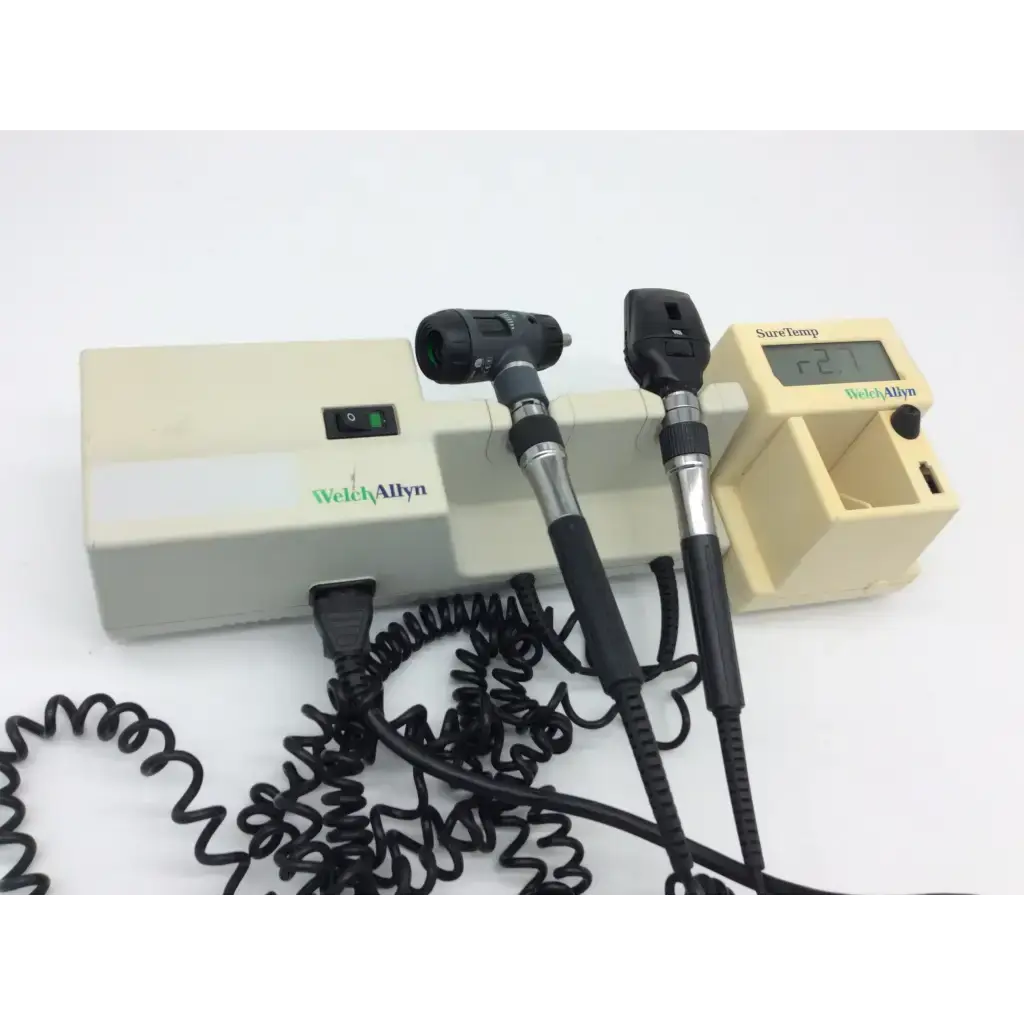 Load image into Gallery viewer, A Biomedical Service Welch Allyn 767 Diagnostic Set Otoscope Ophthalmoscope Thermometer w/ Heads 220.00