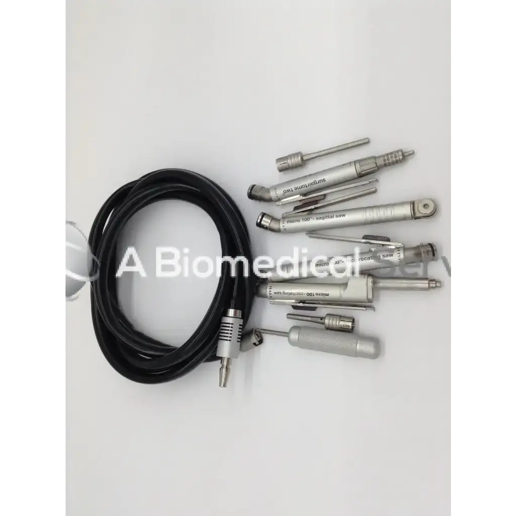 Load image into Gallery viewer, A Biomedical Service Zimmer Linvatec Hall Micro 100 Pneumatic Set w/ Air Hose &amp;  Surgairtome Two 2675.00