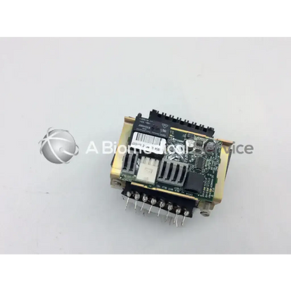 Black and gold a-dec 43.0043.00 dental light relay module with barcode label for biomedical service use