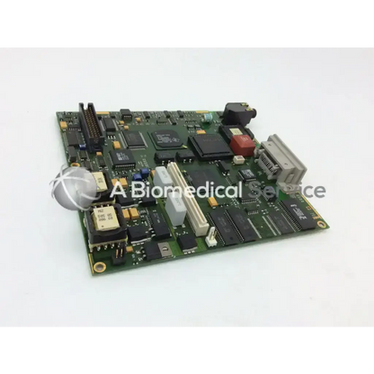 Green circuit board with black and white components and red module in the a3951-16990 board product design